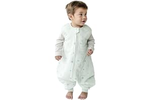 Tealbee Dreamsuit Toddler Sleep Sack with Feet – Walker Sleep Bag with Legs, Rayon made from Bamboo, Winter 1.5 TOG, 2-Way Zipper, 2T-3T - Seashell