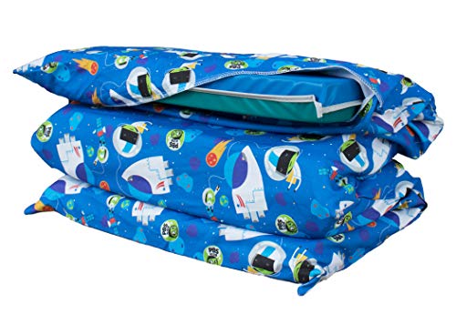 KinderMat PBS Kids Full Cover Sheet, Pillowcase Style Sheet Fits Rainbow Designer, Daydreamer, Heavy-Duty, and Enduro, 100% Cotton Flannel, Space Explorer, Large - Thumbnail 6