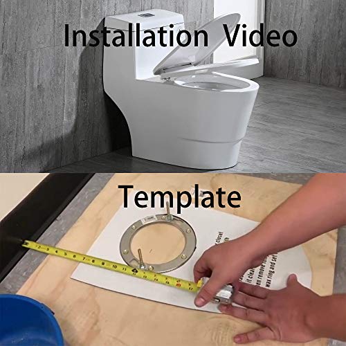 WOODBRIDGE One Piece Toilet with Soft Closing Seat, Chair Height, 1.28