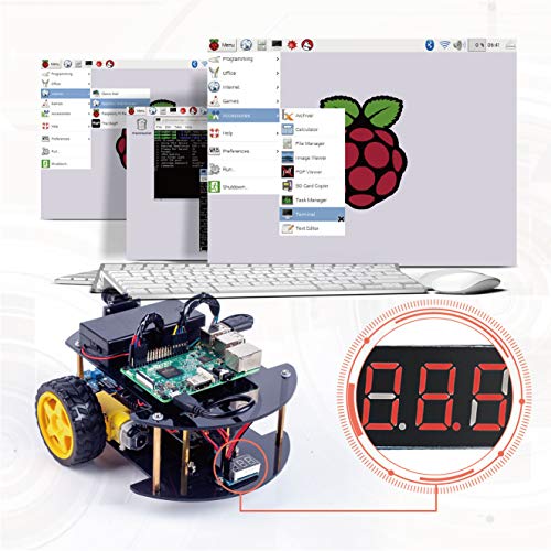 OSOYOO Robot Car Kit Starter Learning Kit for Raspberry Pi 3B B+ Zero Android/iOS APP WiFi Wireless Webcam 1280x720 Megapiexl with Raspberry Pi 3B