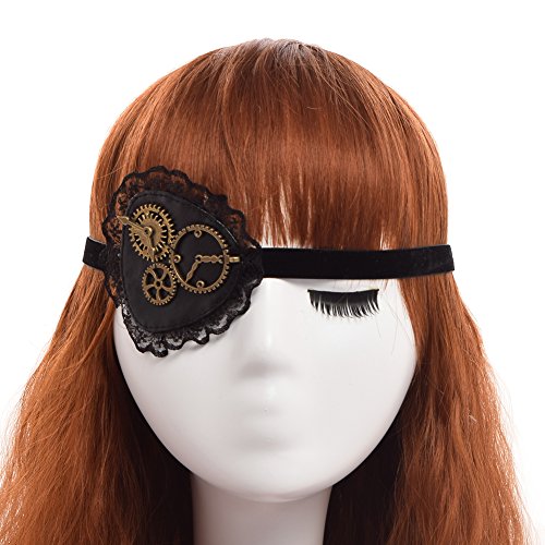 GRACEART Steampunk Leather Gears Eyepatch