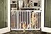 Carlson Pet Products 0934PW/0932PW Extra Wide Walk-Thru Pet Gate with Pet Door White, 29-34Wx30H in