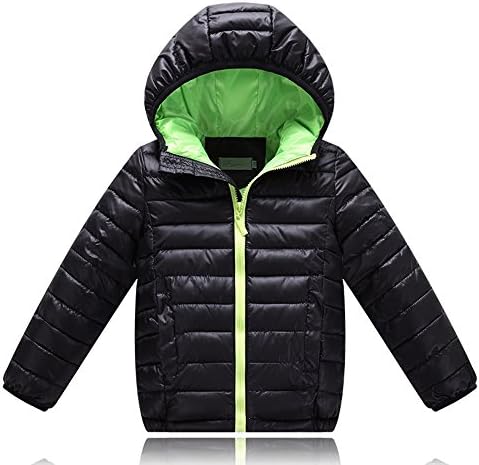 LISIBOOO 3-10 Years Baby Boys Winter Jacket Coat Fashion Winter Jacket Outwear Kids Warm Cotton Padded Coat (T9-10, Black)