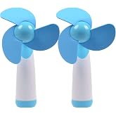 Ogrmar 2PC Mini Handheld Fan Personal Fan Battery Powered Soft Foam Blades | Battery-Powered Mini Handheld Fan with Soft Foam Blades, Safe&amp;Easy to Use Includes 2 Fans for Home, Travel &amp; Summer Cooling