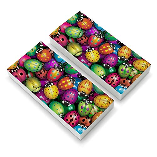Ladybug Lady Bug Rainbow Eraser Set of 2