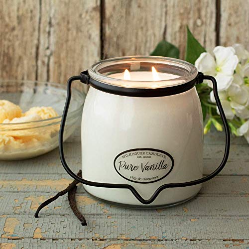 Milkhouse Candle Company, Creamery Glow Collection Scented Soy Candle Butter Jar Candle, Pure