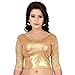 Fressia Fabrics Readymade Free Size Saree Blouse for Women Party wear choli118 Golden