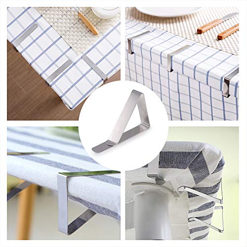 FANGZHIDI Picnic Tablecloth Clips 12 Packs Stainless Steel Table Cover Clamps