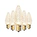 Holiday Lighting Outlet Faceted C9 Christmas Lights | Sun Warm White LED Light Bulbs Holiday Decoration | Warm Christmas Decor for Indoor & Outdoor Use | 3 SMD LEDs in Each Light Bulb | Set of 25 primary
