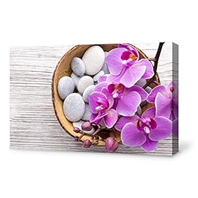Canvas Wall Art for Living Room,Bedroom Home Artwork Paintings Orchid SPA Backgrounds Ready to Hang - 12x18 inches
