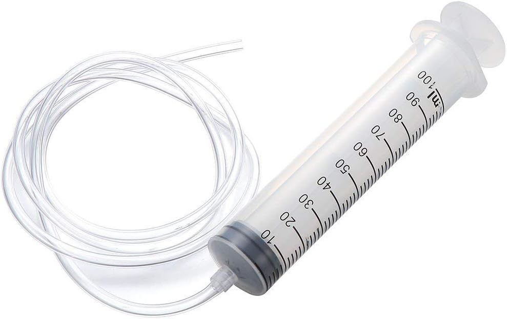 100ml Plant Syringe Plastic Injector with 1.2m Plastic Tube for Scientific Labs Medical Measuring Liquids