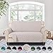 RHF Reversible Loveseat Cover for Dogs and Pets - Slipcover for Love Seat Couch (Light Beige)