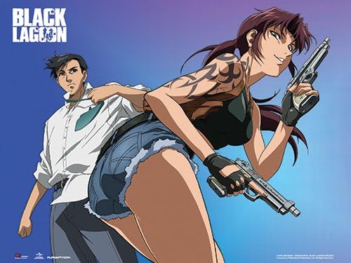 Black Lagoon Wall Scroll New Rock & Revy Art Licensed ge60681