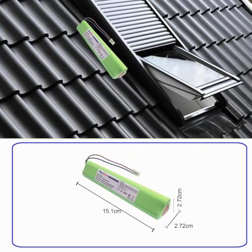 Kunbow Replacement battery for Velux roller shutter motor, battery for Velux solar window, roof window, roller shutter with 9 AA cells 10.8 V/2500 mAh NiMH, replacement for