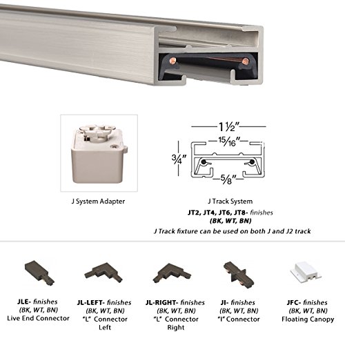 WAC Lighting J-LED201-30-WT Contemporary Summit ACLED 15W Beamshift Line Voltage Cone J-Track Head