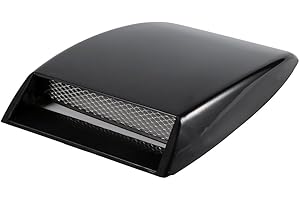 Fydun Car Decorative Air Universal Intake Hood Scoop Bonnet Vent Sticker Cover Hood(Black)