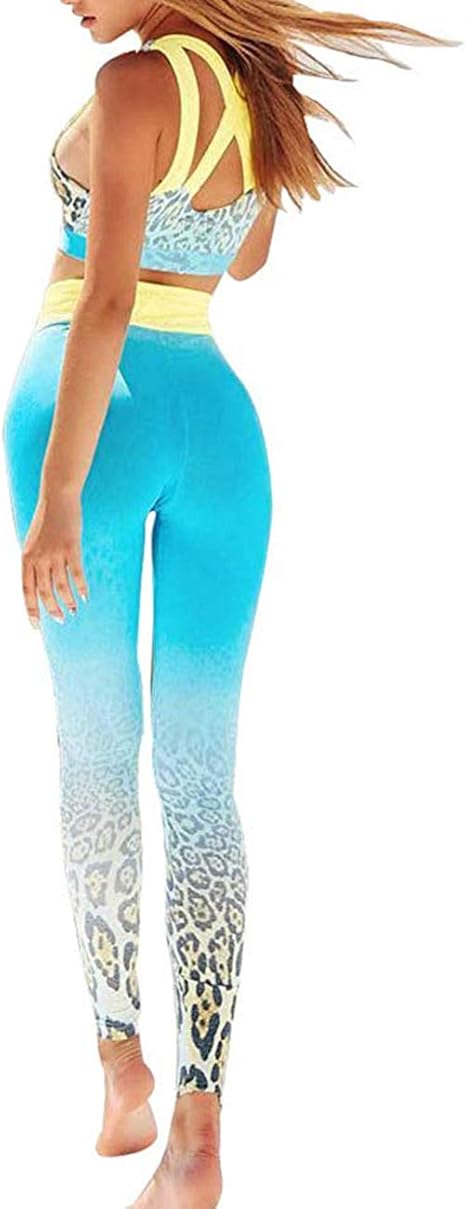 Amazon.com: Conjunto de ropa de yoga de cintura alta para ...