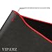 VIPAMZ Large Mouse Pad Gaming Mousepad Black with Red Stitched Edges 36