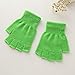 XY Fancy Unisex Plain Basic Fingerless Winter Gloves Green