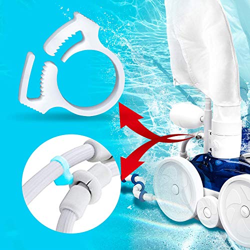 HENMI 6 PCS Sweep Hose Attachment Clamp Clasp Replacement Pool Hose Clamps,Compatible with Polaris Pool Cleaners 180 280 360 380 480 for Polaris Tail Clamp B15 B-15