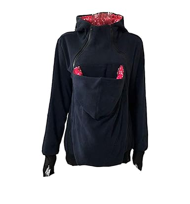 POINGS Tragejacke für Mama und Baby 3 in 1 Känguru Softshell Umstandsmode Jacke mit Kapuze Damen Langarm Warm Umstandsjacke T