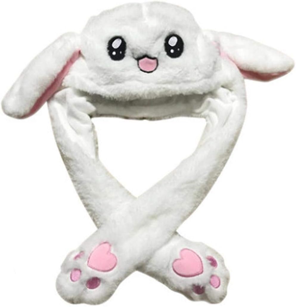Tinffy Women Fashion Cute Airbag Pinch Ears Moving Rabbit Ear Hat Skullies & Beanies
