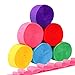 Homder Crepe Paper Streamers Party Streamers for Birthday, Wedding, Festival Party Decorations, 1.77 Inch x 82 Feet (6 Rolls)
