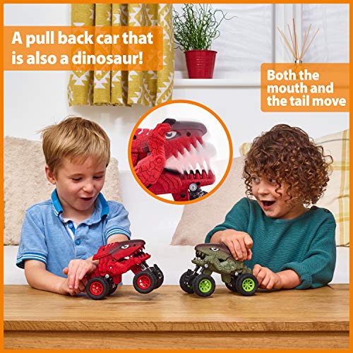 image for CHUCHIK Dinosaur Pull Back Car Toy. New Model Dinosaurs Vehicles Toys 