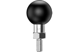 Vehibrckt 1 inch Ball Mount Base Ball Adapter with Threaded Bolt 1/4-20 Stainless Steel Compatible with RAM Mounts Ball Socke