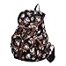 Epokris School Teen Student Black Backpack for Girl Floral Fashion Bags Book Bag Daypack Floral Backpack 163BL