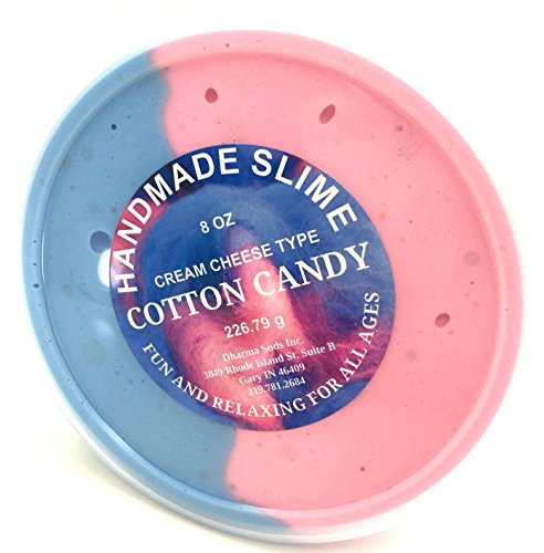 Handmade Slime Cream Cheese type cotton candy scented 8 oz container
