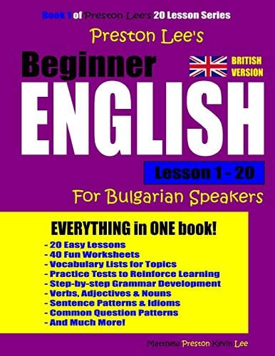 Preston Lee's Beginner English Lesson 1 - 20 For Lithuanian