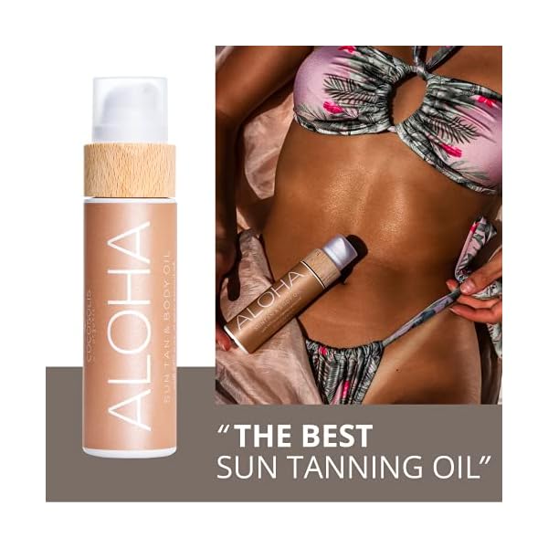 COCOSOLIS-Aloha-Tan-Accelerator-with-Vitamin-E-Bio-Oil-Body-Lotion-for-Natural-Tan-110-ml COCOSOLIS Aloha Tanning Accelerator with Vitamin E, Cocoa Butter - Organic Tanning Oil & Body Lotion with 6 Precious…