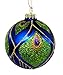 December Diamonds Blown Glass Peacock Design Hanging Ornament