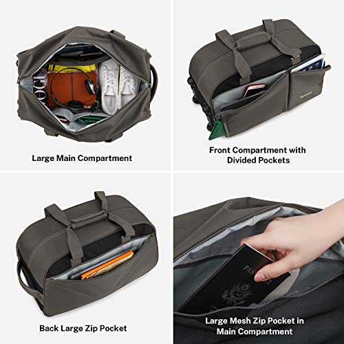 Gonex Rolling Duffle Bag with Wheels, 40L Water Repellent Wheeled