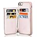 LAMEEKU iPhone 6S Plus Wallet Case, iPhone 6 Plus Card Holder Case, Leather Cases with Protective Credit Card Slot Zipper Pocket Wallet Back Flip for Apple iPhone 6S Plus / 6 Plus 5.5