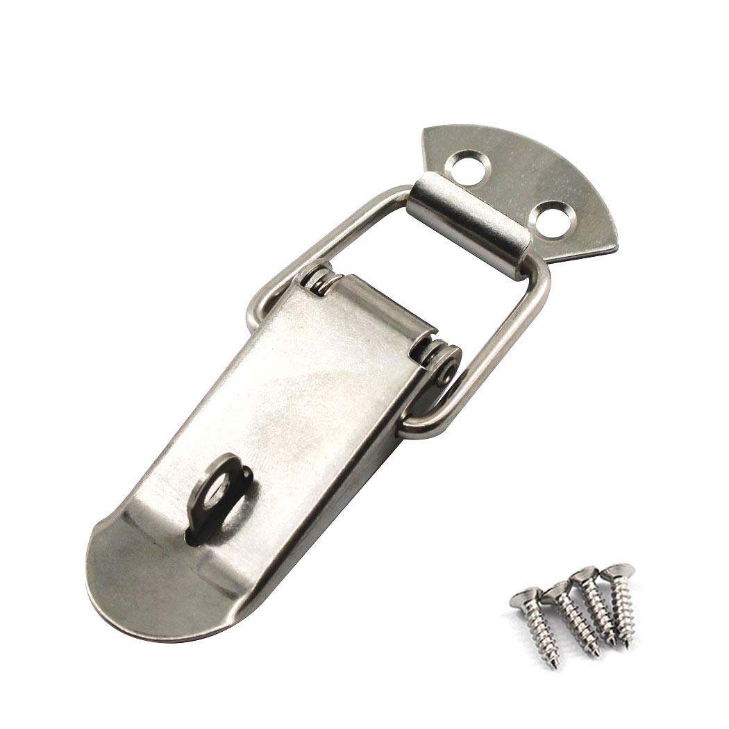 (10 Pieces) Stainless Steel Spring Loaded Latch Clamp Clips for Tool Box,Cases