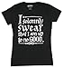 Harry Potter Solemnly Swear Up to No Good Girls T-Shirt (Medium) Black