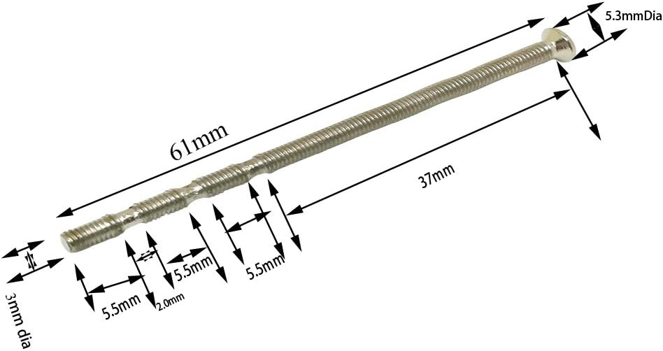 M3 Door Handle Fixing Screws Use For Door Handle Roses Knobs and Escutcheons 4Pieces, Nickel - Image 5