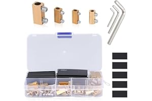 Xinghonyac 35Pcs Quick AWG Wire Connectors Kit – 2/4/6/8/10/12 Gauge Crimp Terminals for Secure & Fast Electrical Wiring | Lo