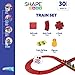 Shapemags 30 Piece Race Car Track Building Block - Magnet Building Tiles Magnetic Blocks, Award Winning STEM Educational 3D Construction Building Blocks Set
