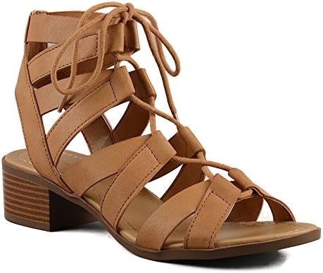 CITY Classified Mousse Strappy Lace up Low Heel Sandal