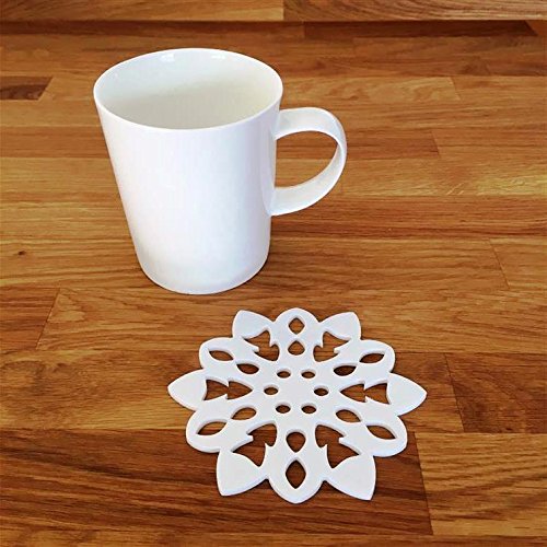 Super Cool Creations Coasters - Snowflake Shaped - White - 8 Set