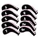 Aeola Golf Club Headcovers, Zipper headcovers for Golf Clubs Iron Covers with Interchangeable Number Tag, Pink - 10Pcs