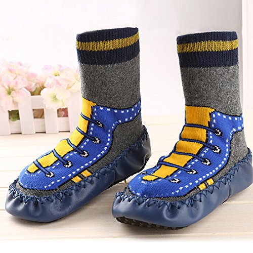 KF Baby Toddlers Boys Girls Non-Skid Slipper Socks Value Pack [3 Pairs] - Thumbnail 3