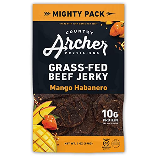Mango Habanero Beef Jerky by Country Archer, 100 GrassFed, Gluten Free, 7 Ounce Pricepulse