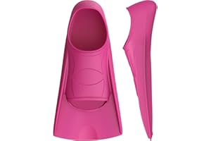 Gintenco Swim Fins, Kids Swim Training Fins for Lap Swimming, Travel Flippers with Mesh Bag, Silicone Swimming Fins for Kids 