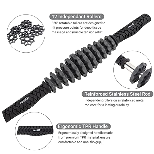 Muscle Roller, Massage Roller Stick. 17 Inches Muscle Roller Sticks for