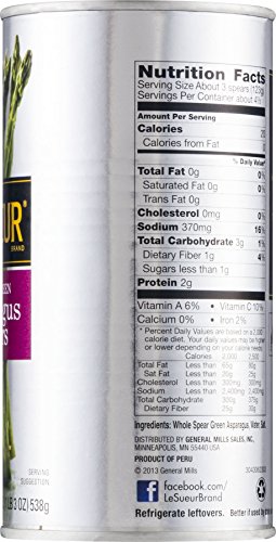 Le Sueur Tender Green Asparagus Spears, 19 Ounce (Pack of 12) - Thumbnail 3