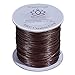 BORUO Brand 1mm Waxed Cotton Cord Beading Cord Waxed String Wax Cording Cord for Jewelry Making and Macrame Supplies 100 Yards Roll Spool Chocolate Brown Color with Acrylic Jar